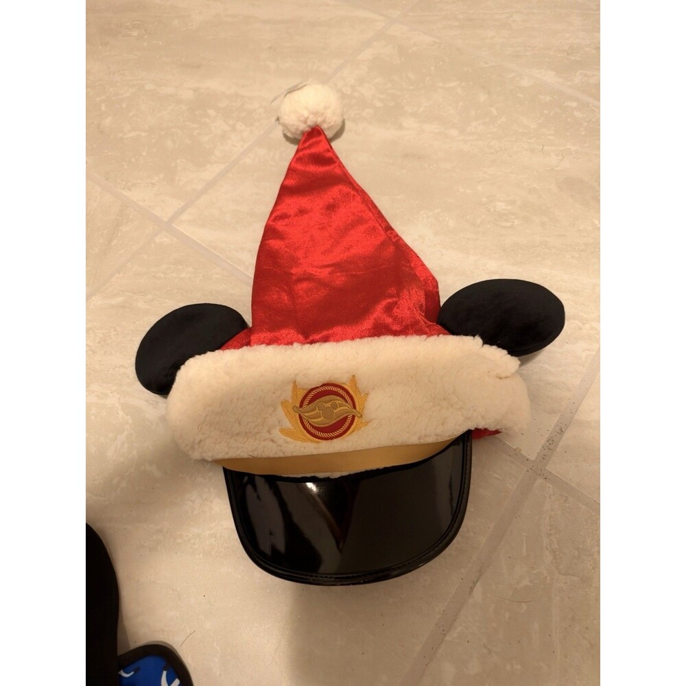 NEW Disney Cruise Line Captain Mickey Mouse Santa Holiday Christmas Adult Hat